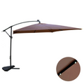 Parasol  marron droit carré 3 x 3 m led JOHAN