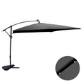 Parasol gris déporté carré 3 x 3 m led DAVAGNA