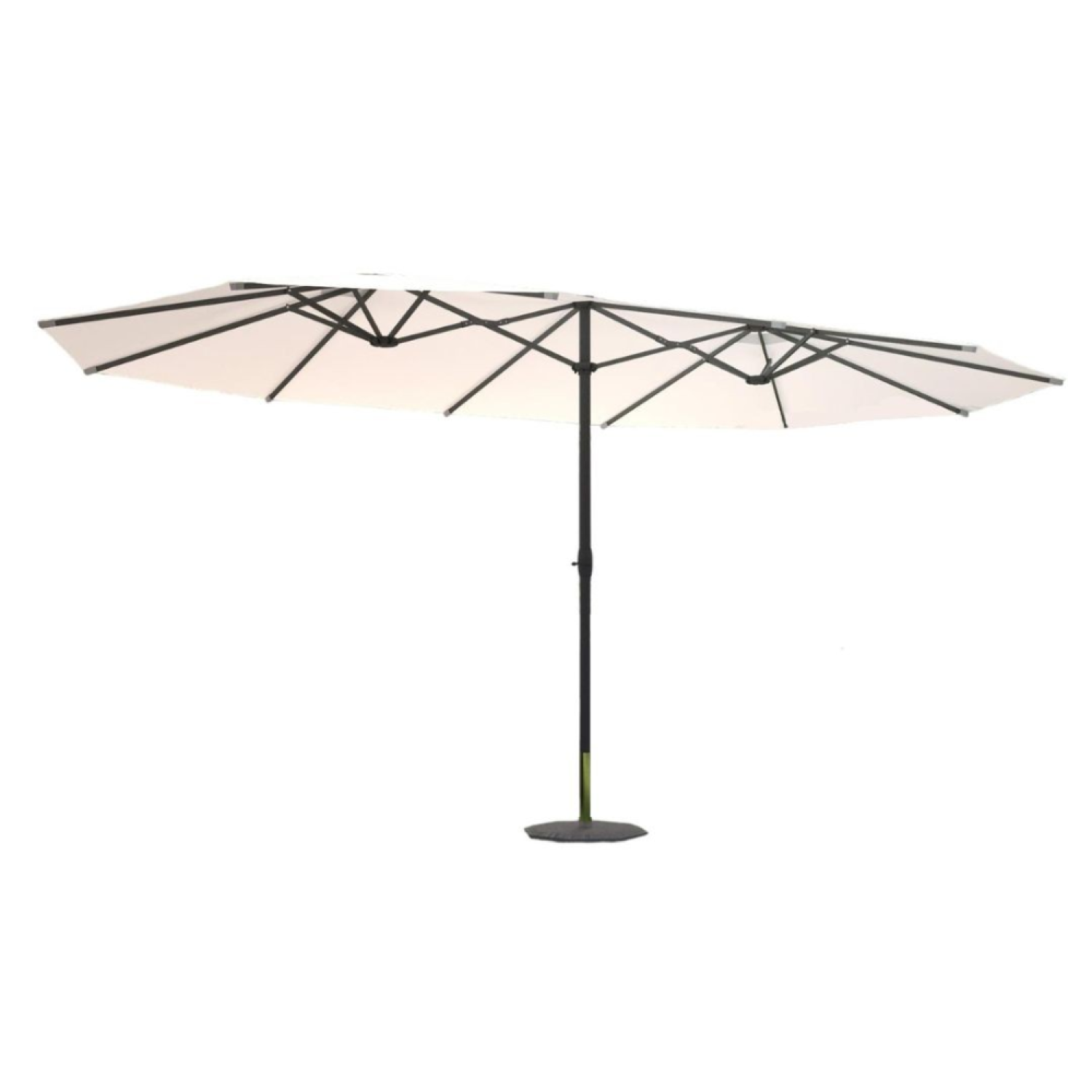 Parasol double ecru droit ovale 2,7 x 4,6 m CABIATE