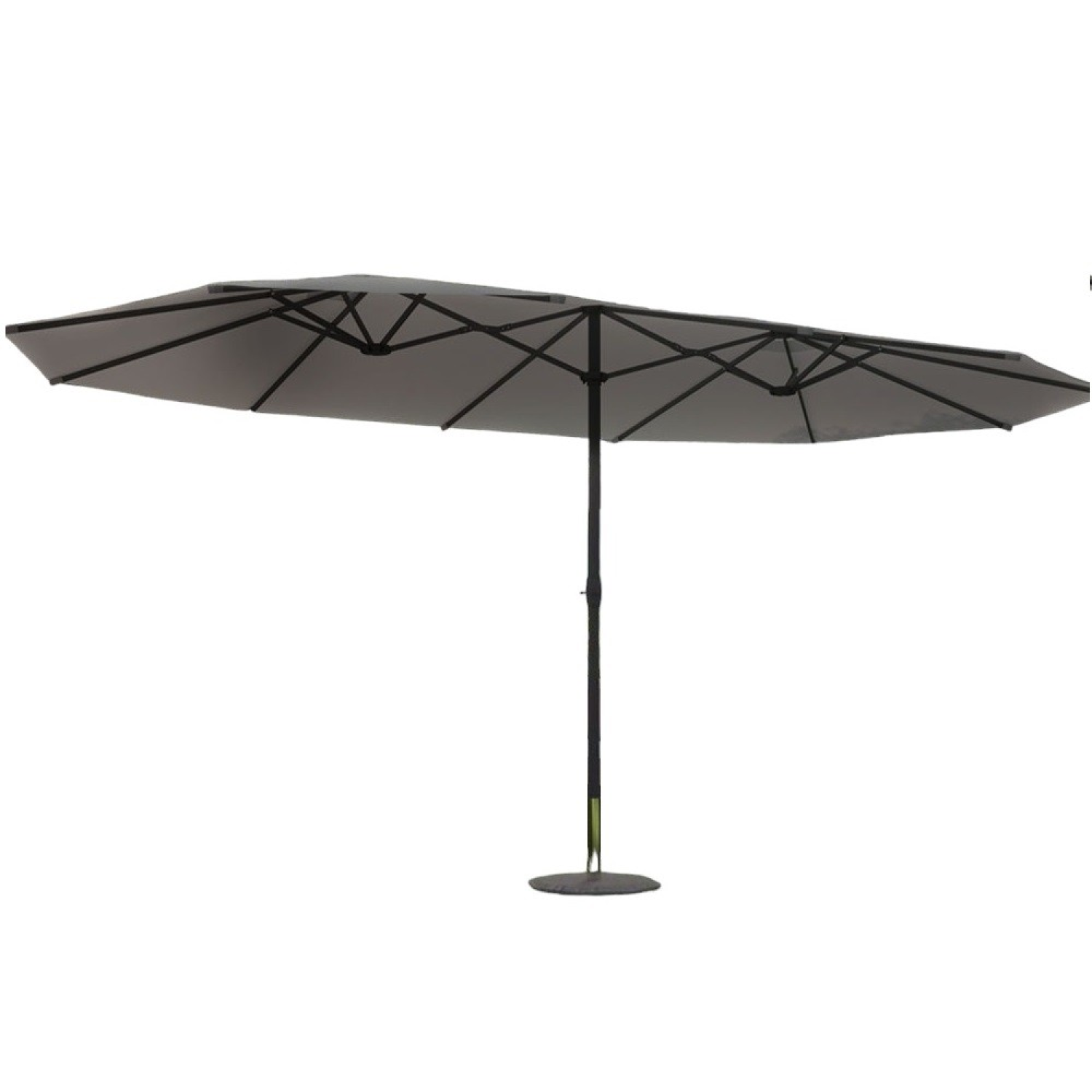 Parasol double gris droit ovale 2,7 x 4,6 m CABIATE