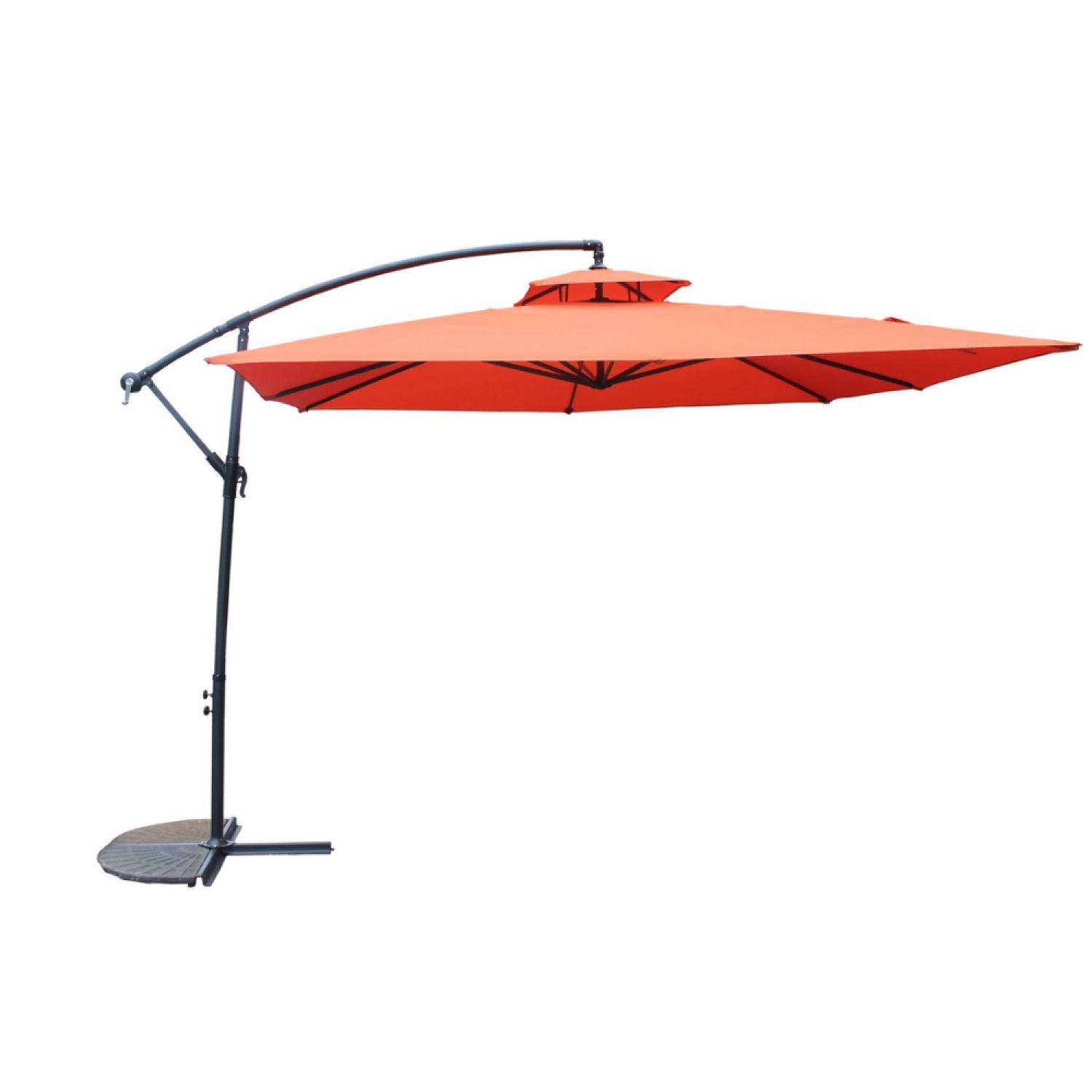 Parasol  terracotta déporté rond 2,95 x 2,95 m BRINDISI