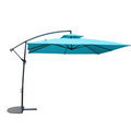 Parasol bleu déporté rond 2,95 x 2,95 m CORTO