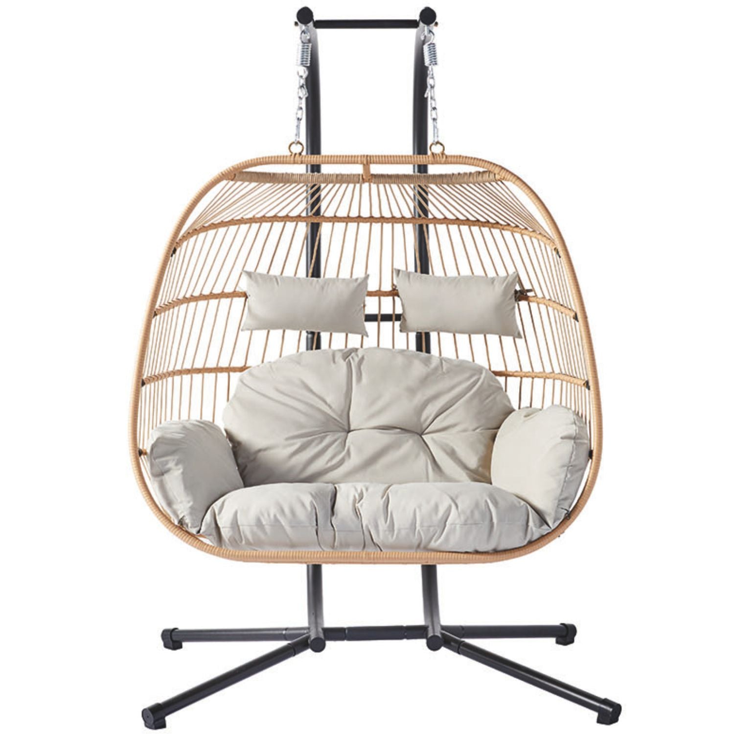 Fauteuil suspendu 2 places effet rotin MIA