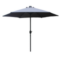 Parasol  gris  rond 2,66 x 2,66 m led KEA