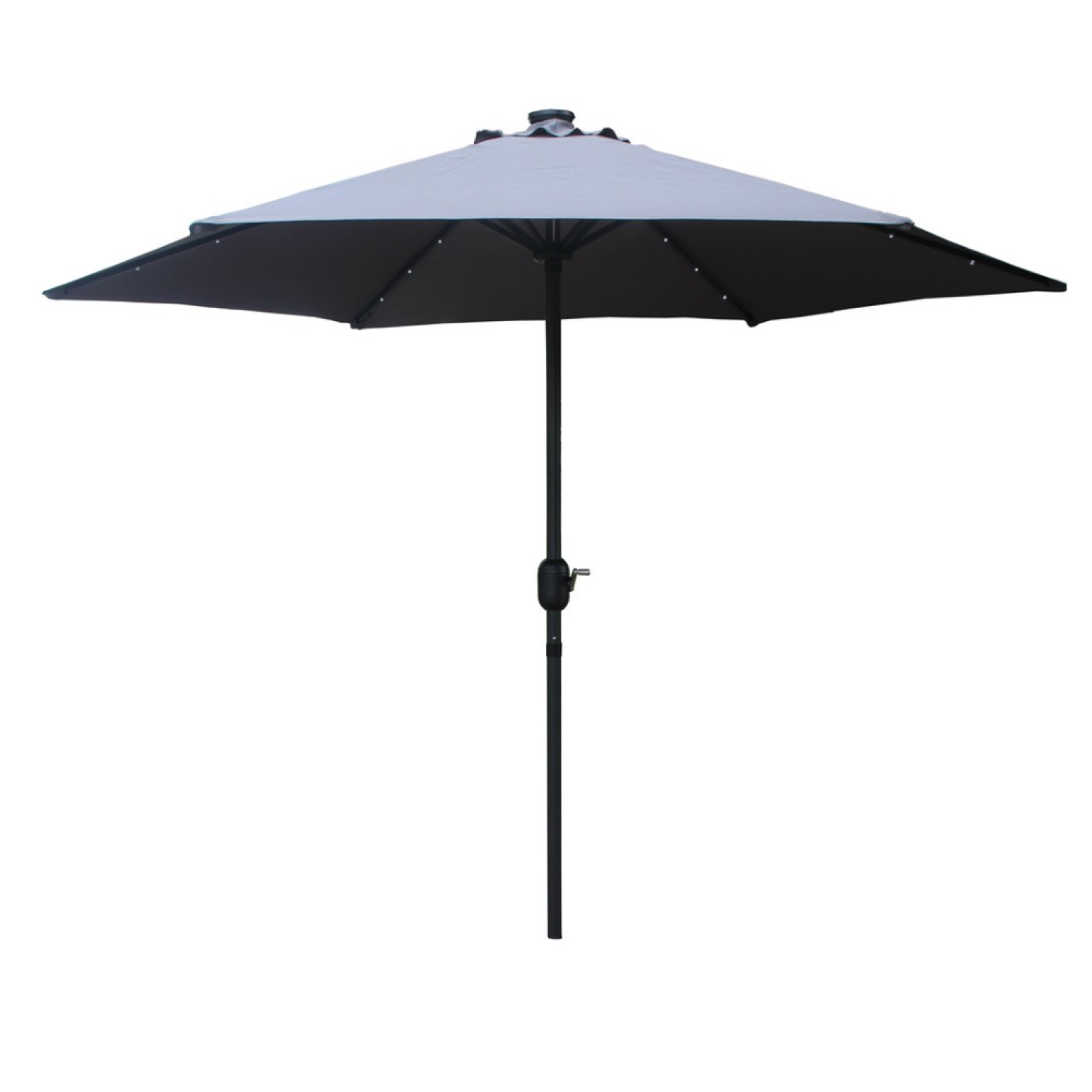 Parasol gris rond 2,66 x 2,66 m led FEIRO