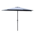 Parasol  gris droit demi-rond 2,66 x 1,36 m KOS