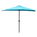 Parasol  bleu droit demi-rond 2,66 x 1,36 m KOS