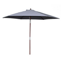 Parasol  gris droit rond 3 x 3 m KELARO