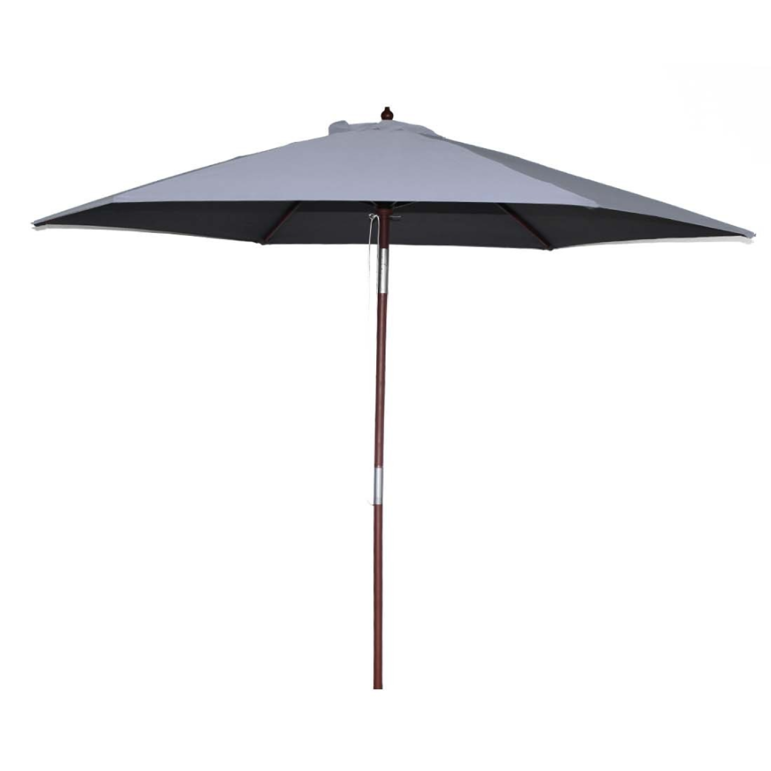 Parasol  gris droit rond 3 x 3 m KELARO
