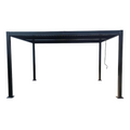 Pergola bioclimatique 4x3m structure en aluminium noir LEFKADA