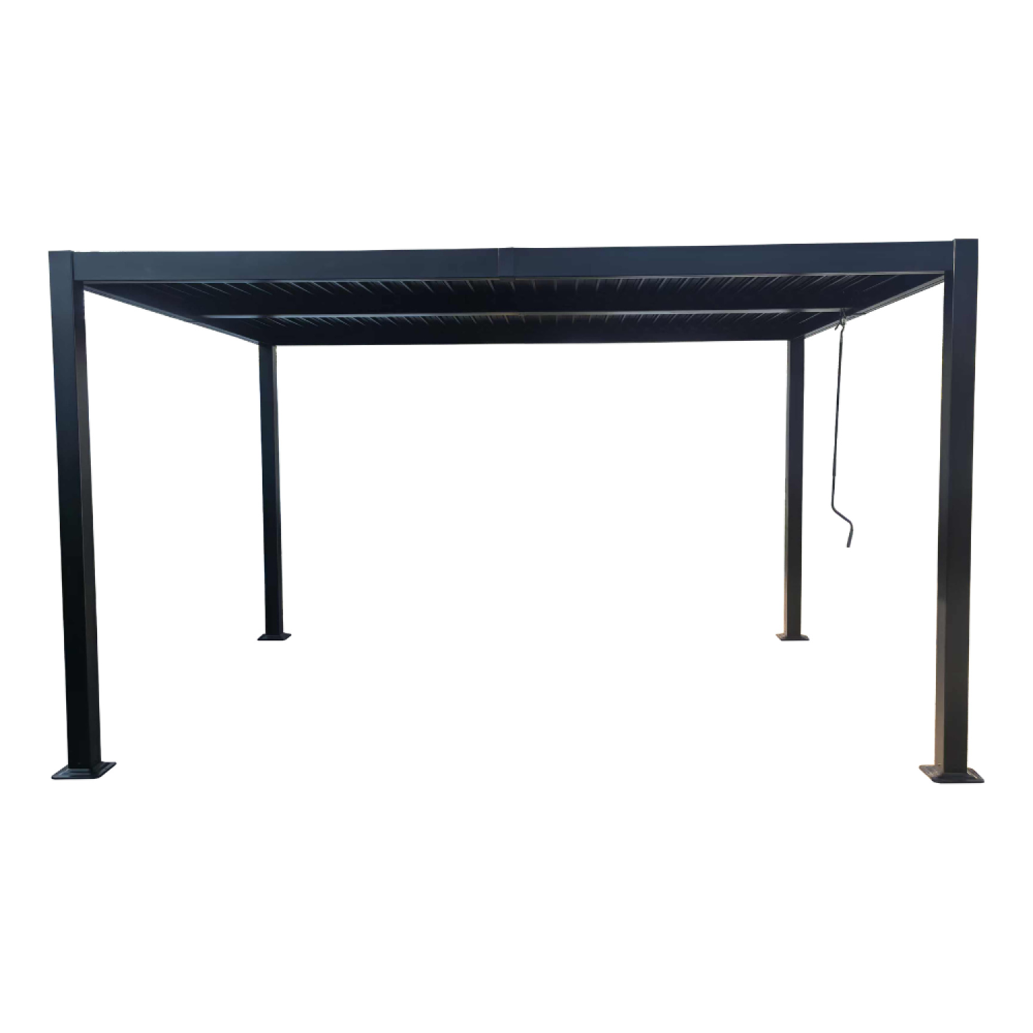 Pergola bioclimatique 4x3m structure en aluminium noir LEFKADA