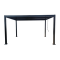 Pergola bioclimatique 4x3m structure et lames en aluminium gris anthracite LUAU