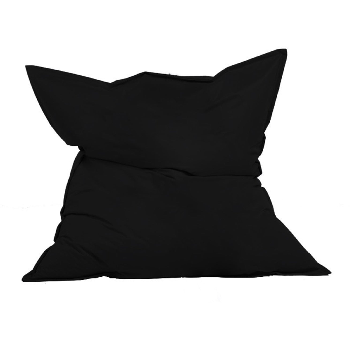 Pouf rectangulaire d'extérieur XXL 180x140cm noir MYRINA