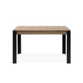 Table extensible 4 à 6 personnes chêne et noir 150x80x75 MINOS