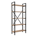 Etagère moderne 5 espaces de rangement bois et métal 180cm CEFALU