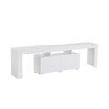 Meuble TV avec placards blanc 180cm CAMBO