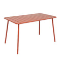 Table salon de jardin repas 4 à 6 places 120x70cm terracotta FALCOU