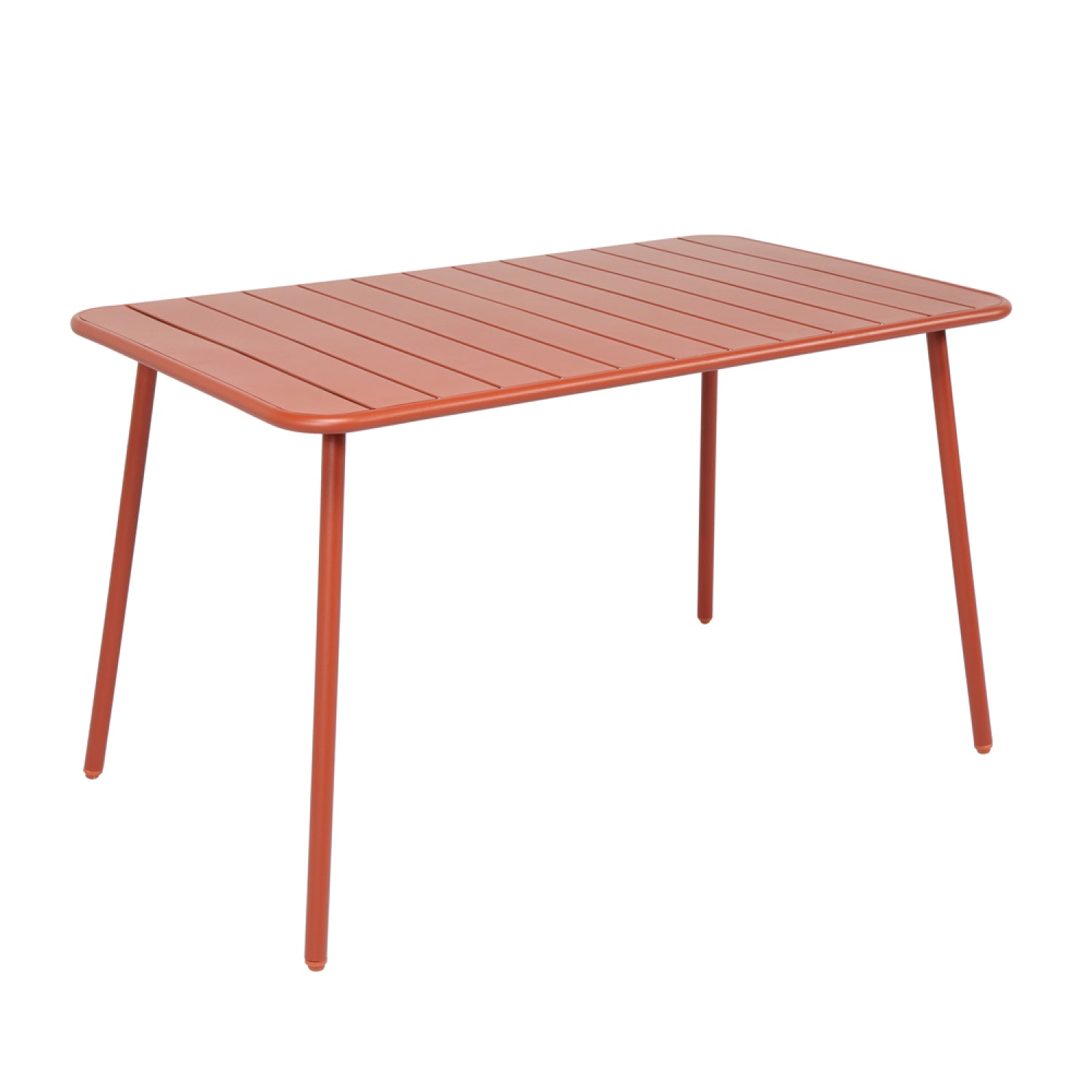 Table salon de jardin repas 4 à 6 places 120x70cm terracotta FALCOU
