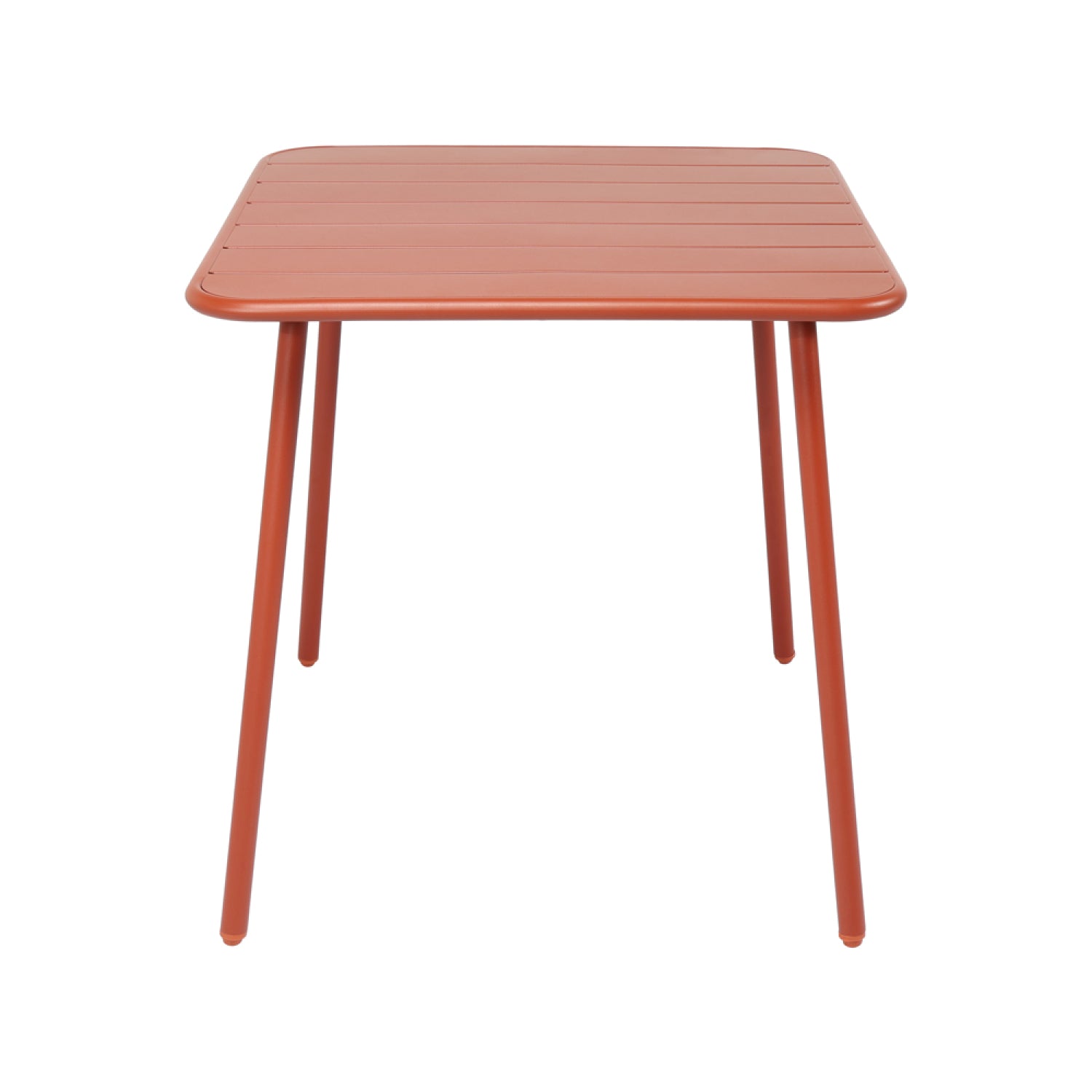 Table salon de jardin repas 4 places 70x70cm terracotta EVORA