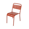 Lot de 6 chaises salon de jardin repas terracotta EVORA