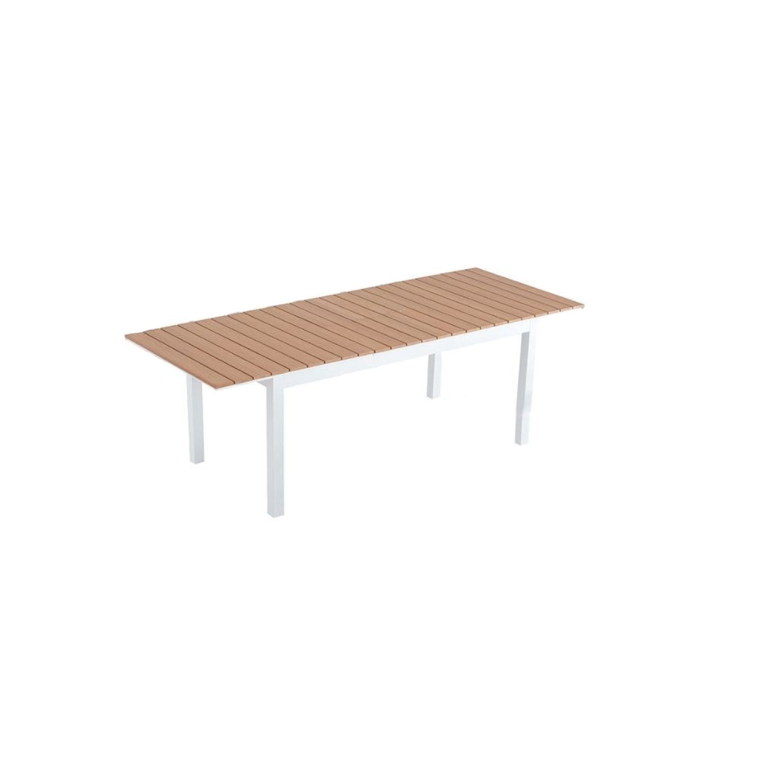Table extensible de jardin 8 places en aluminium et bois ELIANE