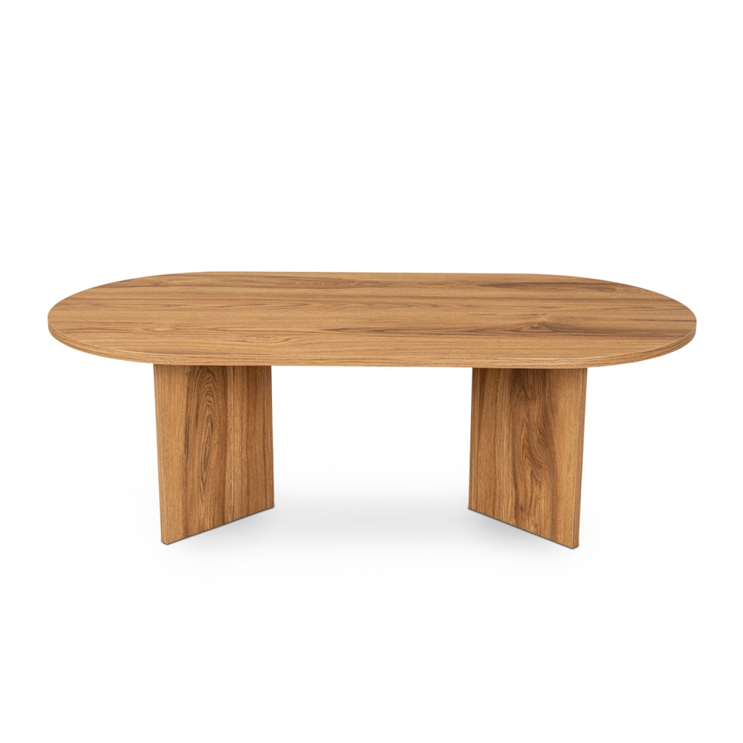 Table basse design ovale bois 120cm KUMA