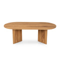 Table basse design ovale bois 120cm OLBIAE