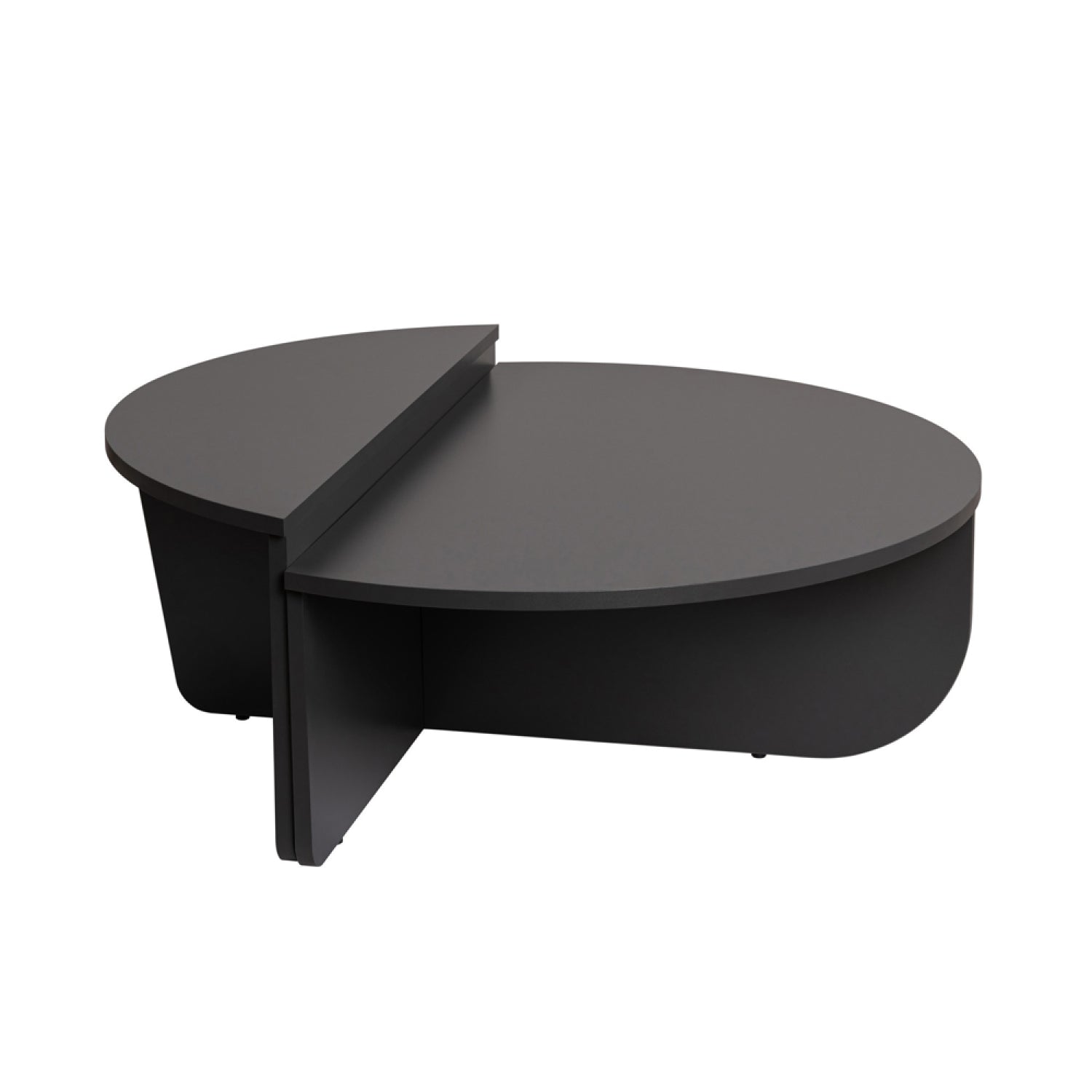 Table basse ronde podium anthracite 90cm ACCRA