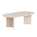 Table basse ovale effet travertin 119x60cm ELISE