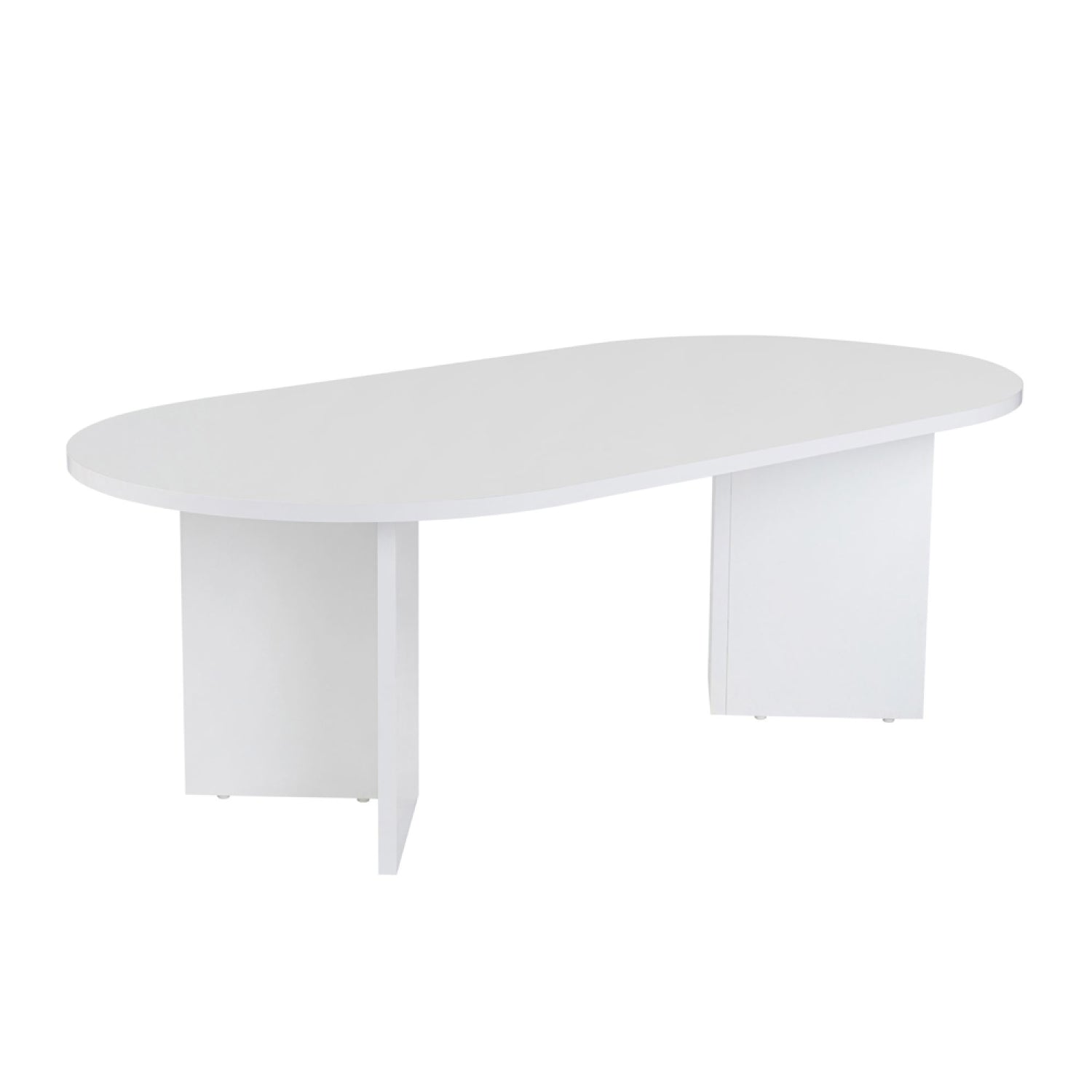 Table basse ovale blanche 119x60cm SOZA