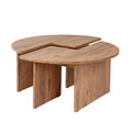 Table basse ronde duo pin atlantique 90cm SANTANGELO