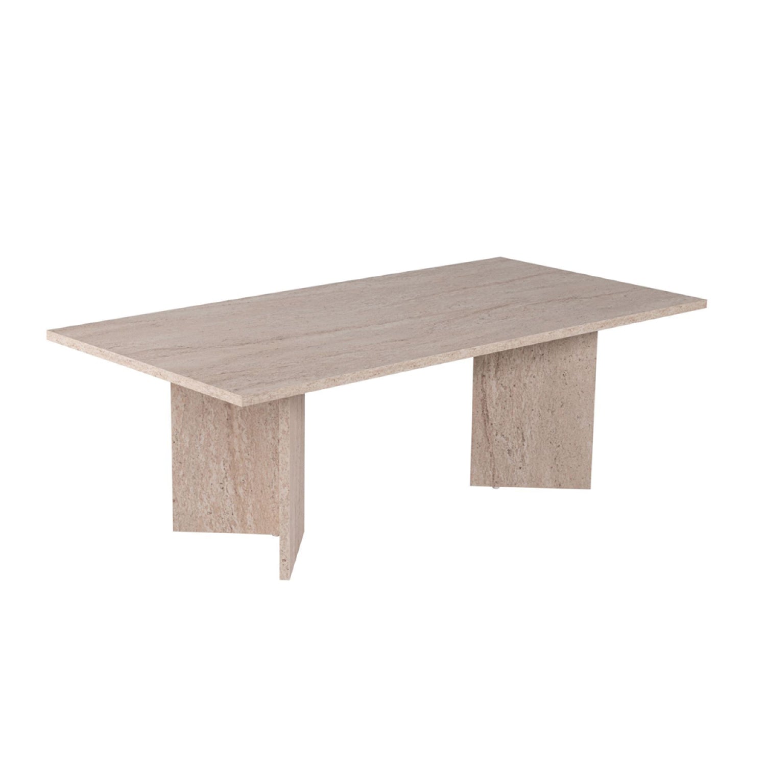 Table basse rectangulaire effet travertin 119x60cm SCAR