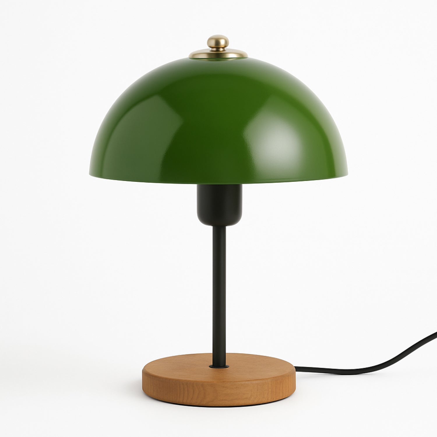 Lampe de table champignon vert 35cm BONY