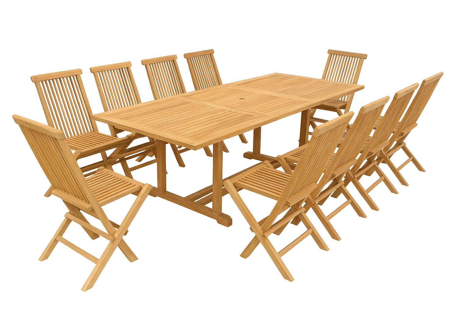 Table rectangulaire + 10 chaises LIRENO