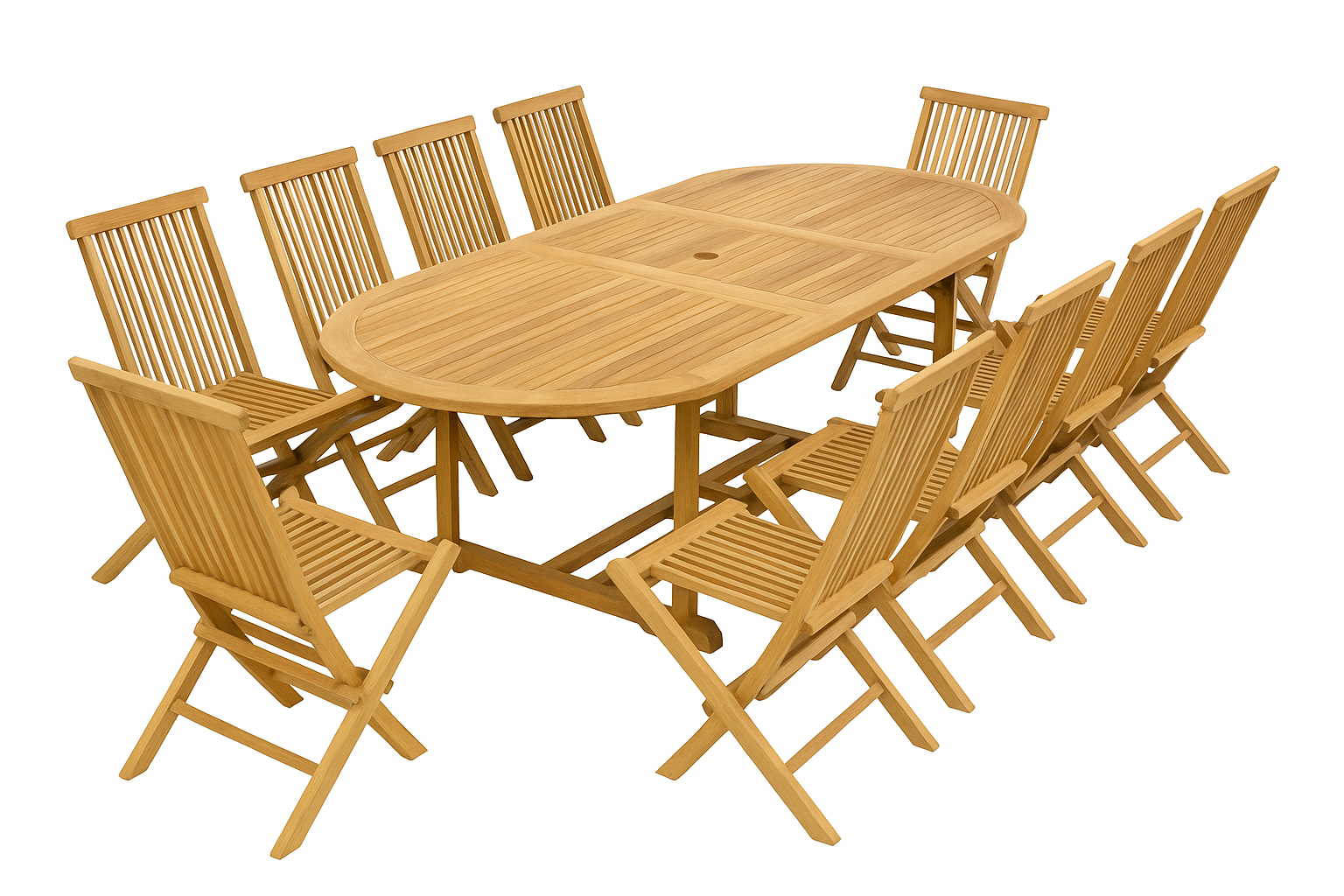Table ovale + 10 chaises LIRENO