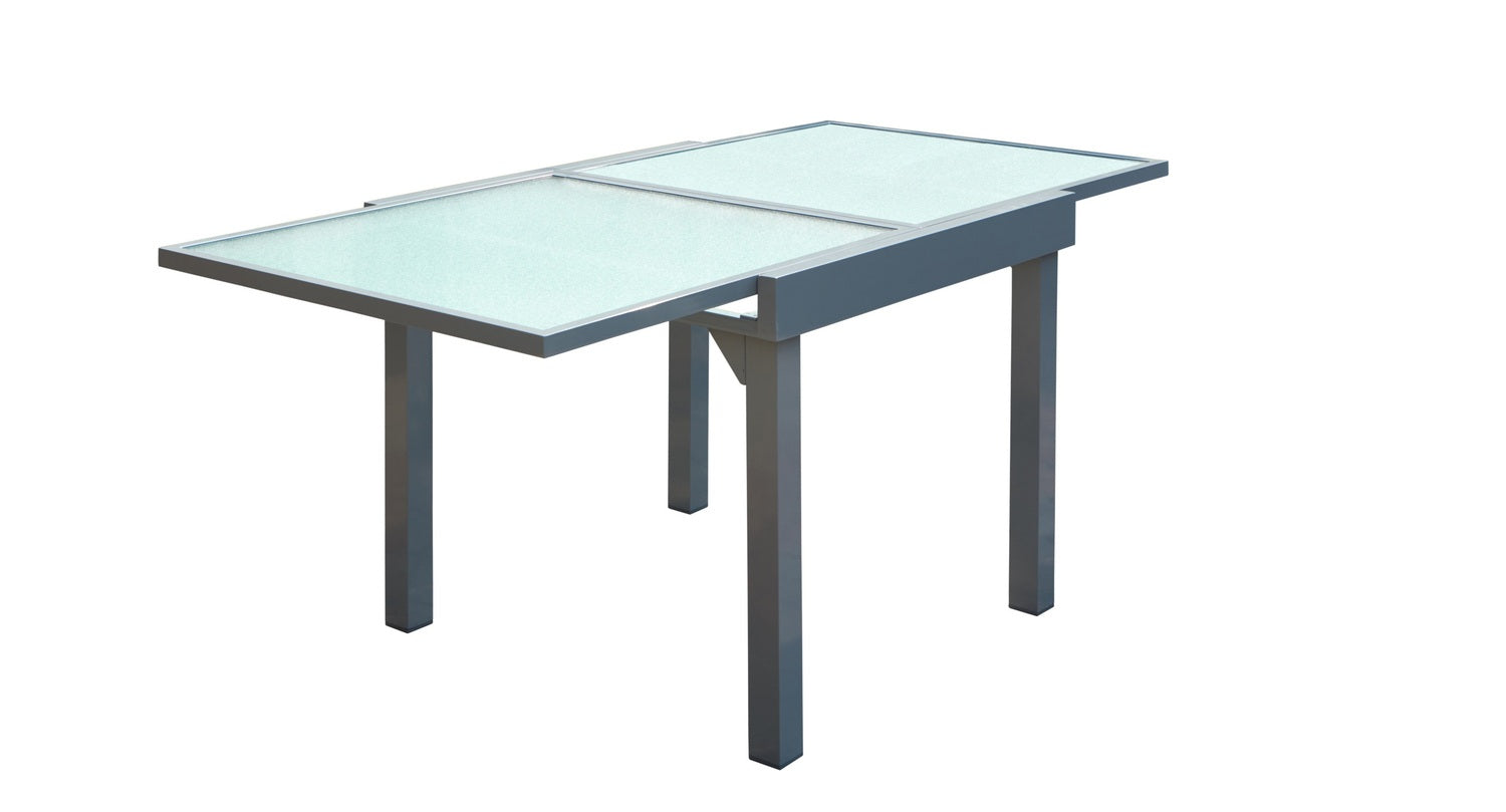 Table de jardin extensible 8 places en aluminium SACRAMENTO