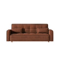 Canapé scandinave convertible 3 places en velours côtelé terracotta COOPER