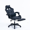 Chaise gaming de bureau ergonomique inclinable noire JOAO
