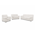 Canapé 3 places + 2 places + fauteuil en velours côtelé beige POPULONIA