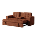 Canapé 3 places convertibles terracotta velours côtelé CORIVA