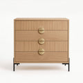 Commode 4 tiroirs décor bois rainuré 84cm ARDENT