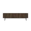 Meuble TV avec placards aspect noyer 160cm VIENNA