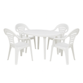 Chaise de jardin blanche en résine LOGA