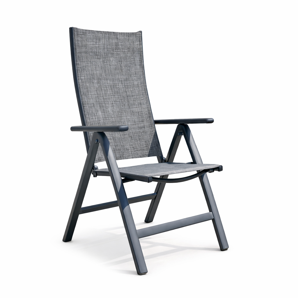 Lot de 2 fauteuils aluminium et toile PVC JAZZI