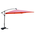 Parasol  terracotta droit carré 3 x 3 m led JOHAN