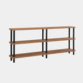 Étagère design basse noir et bois 180 cm CANGAS