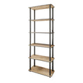 Étagère contemporaine effet chêne - 6 niveaux MAEVA