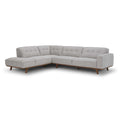 Canapé d'angle design en tissu gris 5/6 places PRAIA