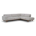 Canapé angle design en tissu gris 5/6 places PRAIA