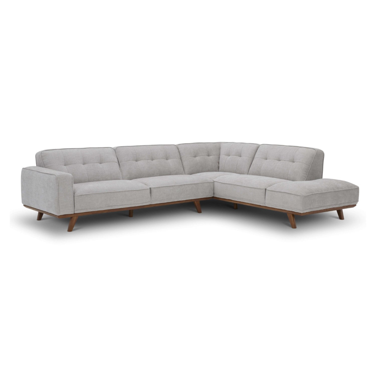 Canapé angle design en tissu gris 5/6 places PRAIA